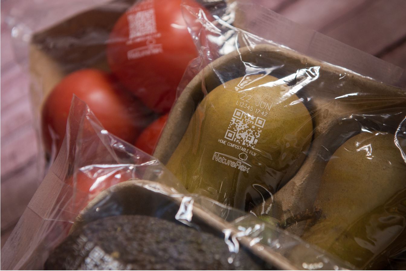 Producto fresco envasado impreso con código QR